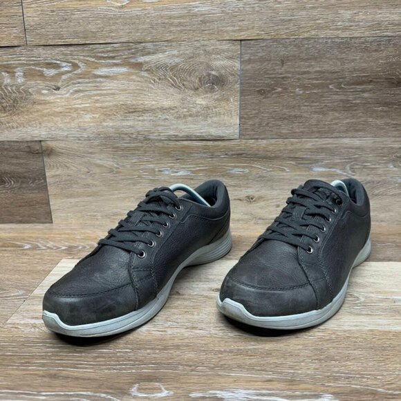 Abeo Donavan Black Leather Lace Up Casual Shoe Men's Size 11 - Picture 1 of 8